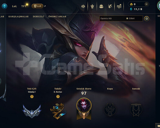 EUW Silver 1 | 3 Kostüm - 11K Mö | LoL Hesap