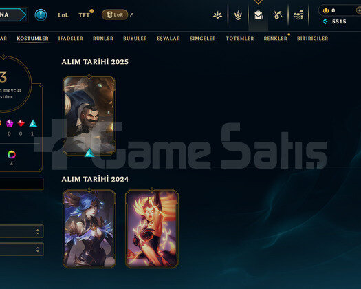 TR Gold 4 | 3 Kostüm - 37 Hero | LoL Hesap
