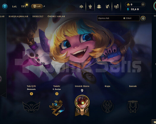 TR Unranked | 1 Kostüm - 32K Mö | LoL Hesap