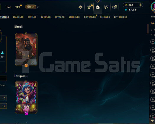 9 YILLIK 104 KOSTÜMLÜ MAİLLİ TR LOL HESABI