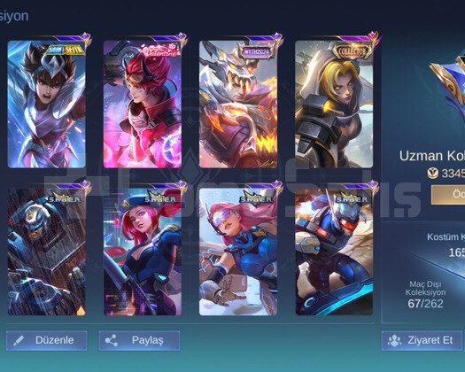 Mlbb Ağzına Kadar Dolu 128 Max Hero 165 Kostüm