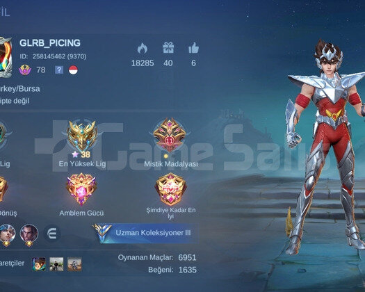 Mlbb Ağzına Kadar Dolu 128 Max Hero 165 Kostüm