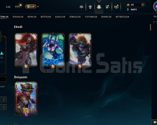 EUW 152 SKİN GÜMÜŞ HESAP - LOL