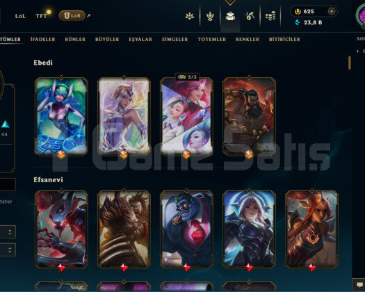 EUW 186 SKİN GÜMÜŞ HESAP - LOL