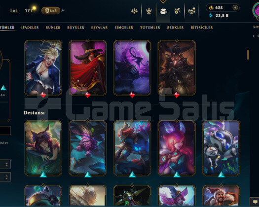 EUW 186 SKİN GÜMÜŞ HESAP - LOL