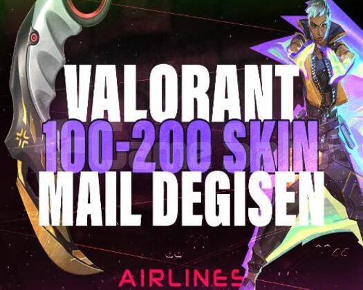 TR | 100-200 SKİN GARANTİLİ MAİL DEĞİŞEN / BOŞ YOK
