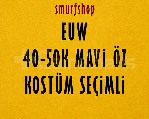 EUW 40K MAVİ ÖZ DERECELİ HAZIR KOSTÜM SEÇİMLİ