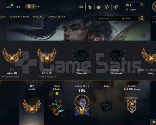 TR 30 SKİN | GOLD 4 | 54 ŞAMP | 83 LVL