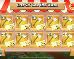 Hayday İstediğiniz 100 Adet Balta , Kürek ,Testere