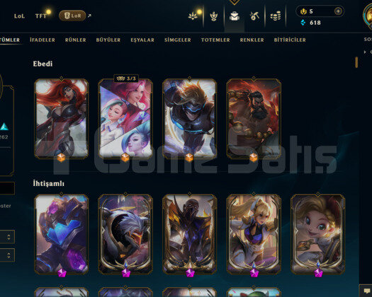 EUW 564 SKİN LOL + 26 SKİN VALO