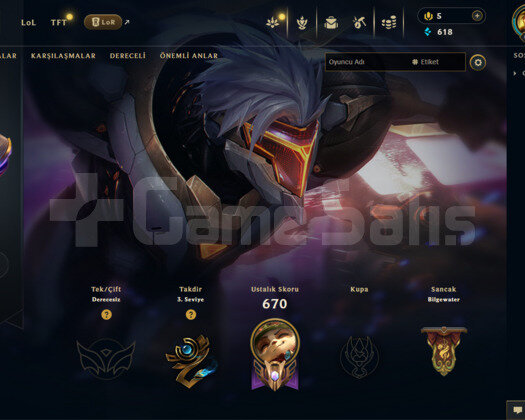 EUW 564 SKİN LOL + 26 SKİN VALO
