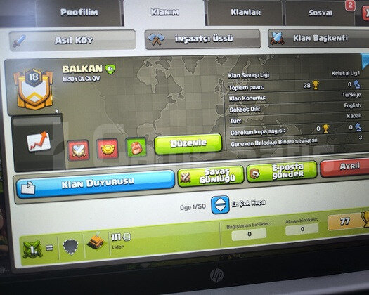 18 LEVEL BALKAN HARİKA İSİMLİ KLAN