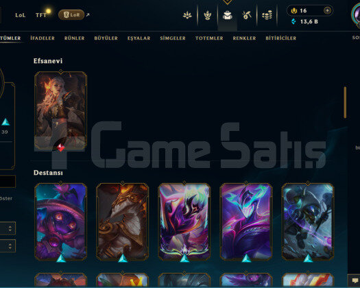 EUW 73 SKİN UNRANKED HESAP
