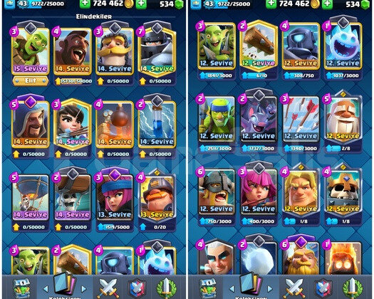 8258 KUPA & 15 MAX KART | 77 EMOJİ - 44 LV CR