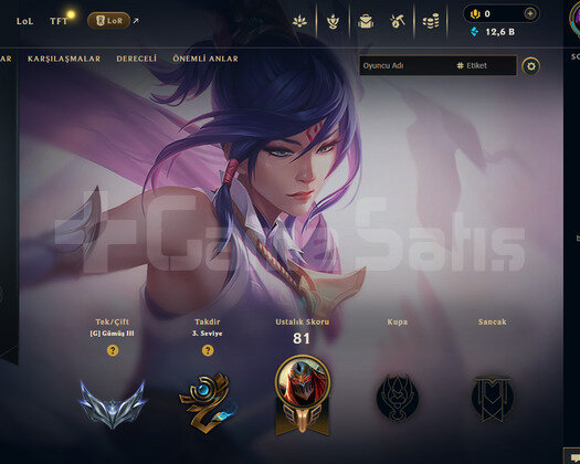 EUW Silver 3 | 1 Kostüm - 12K Mö | LoL Hesap