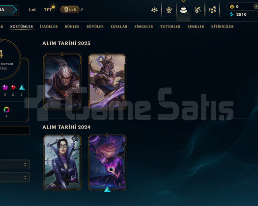 TR Gold 1 | 4 Kostüm - 32 Hero | LoL Hesap