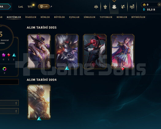 TR Silver 4 | 5 Kostüm - 22K Mö | LoL Hesap