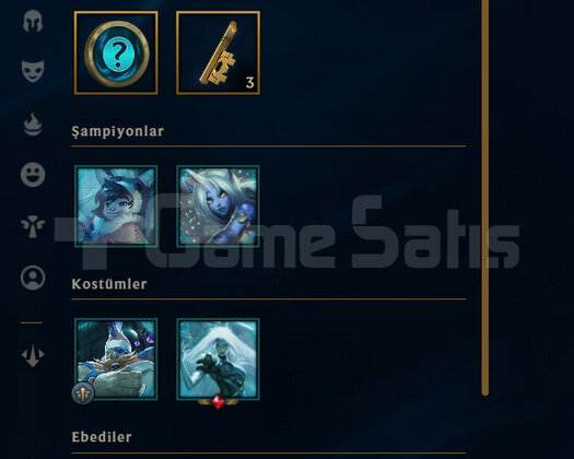 TR Gold 4 | 4 Kostüm - 19K Mö | LoL Hesap