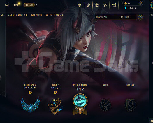 TR Gold 4 | 4 Kostüm - 19K Mö | LoL Hesap