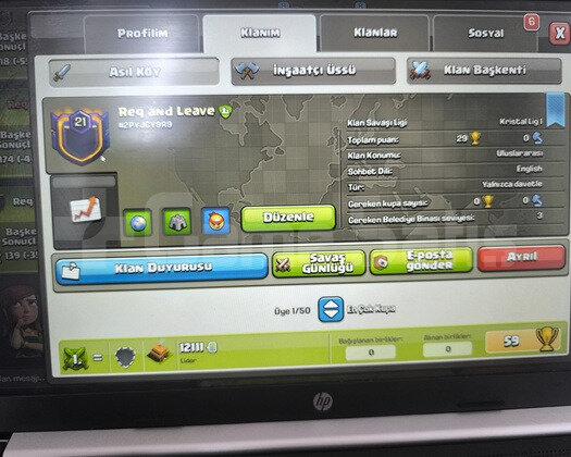 21 LEVEL ORJİNAL BAĞIŞ KLANI BEDAVA FİYATA