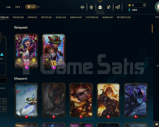 EUW 135 SKİN GÜMÜŞ HESAP - LOL