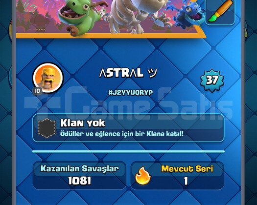 6000 KUPA & 4 MAX KART | 2.6 BİNİCİ - 37 LV CR  -