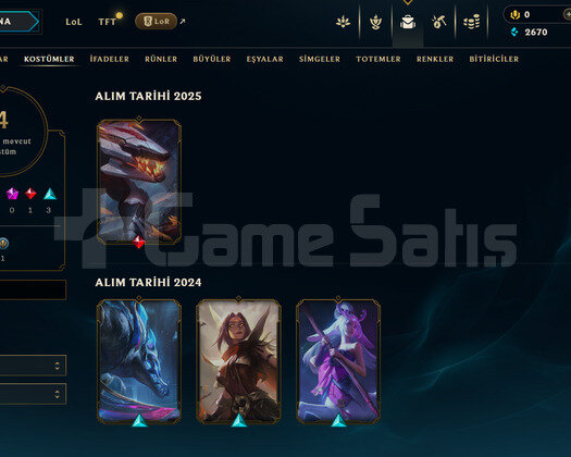 EUW Demir 1 | 4 Kostüm - 35 Hero | LoL Hesap