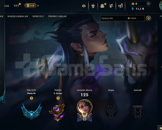 EUW Plat 3 | 4 Kostüm - 40 Hero | LoL Hesap