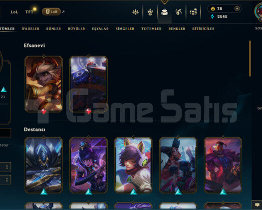 EUNE 47 SKİN DEMİR HESAP - LOL
