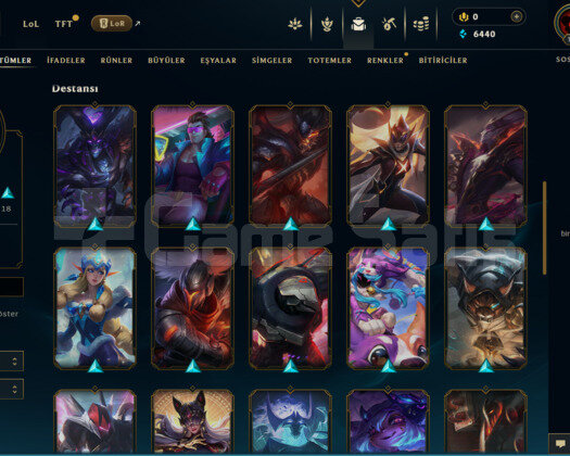 EUW | 36 SKİN | GOLD 2 | LOL