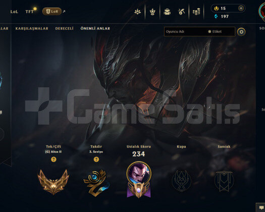 EUW 64 SKİN GOLD HESAP - LOL