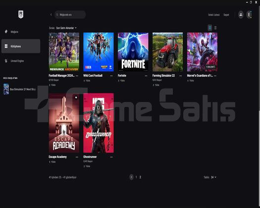 EPİC GAMES 41 OYUN DOLUNIN DOLUSU