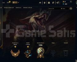 TR Esnek Gold 2 | 2 Kostüm - 50 Hero | LoL Hesap