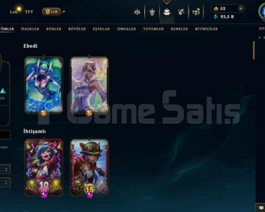 EUW | 89 SKİN | UNRANKED | 93K Mavi ÖZ