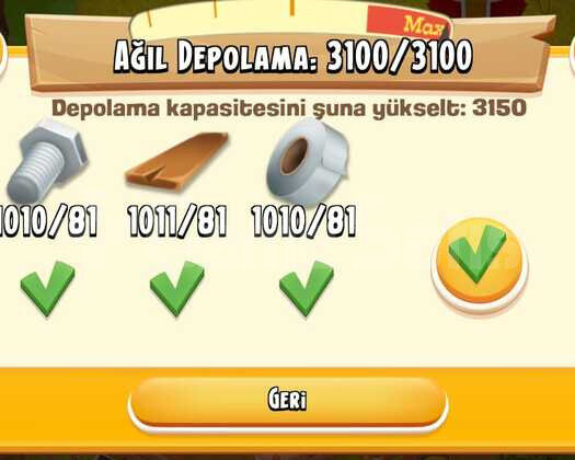 43+ LVL 3100 AGİL 950 AMBAR İÇİ AGİL DOLU