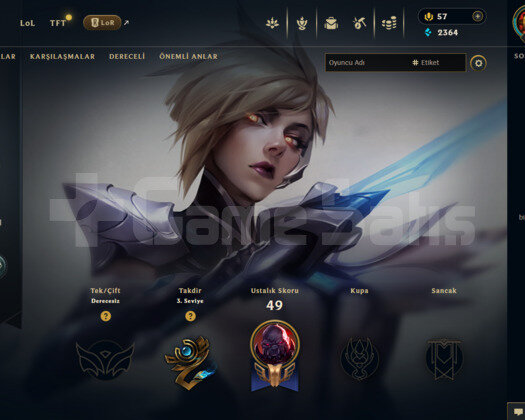 EUW 30 LEVEL 6 SKİN UNRANKED