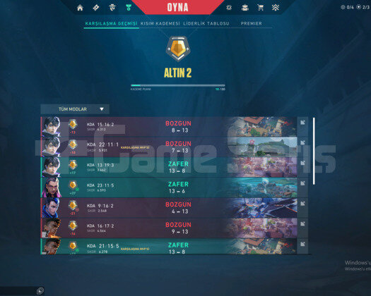 TR - GOLD - MAİL DEĞİŞEN - DÜŞÜK MMR!