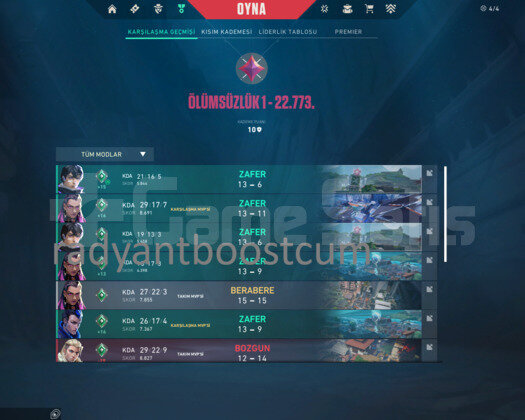 RADYANT TARAFINDAN BOOSTLANMIŞ IMMORTAL YUKSEK KD