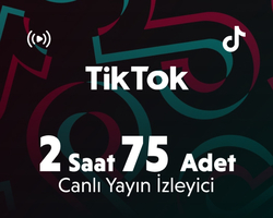TikTok 2 Saat 75 Adet Canlı Yayın İzleyici