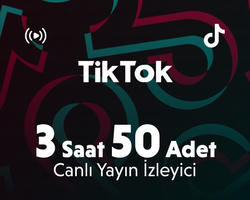 TikTok 3 Saat 50 Adet Canlı Yayın İzleyici