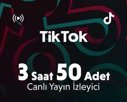 TikTok 3 Saat 50 Adet Canlı Yayın İzleyici