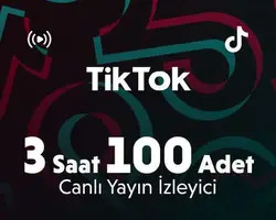 TikTok 3 Saat 100 Adet Canlı Yayın İzleyici