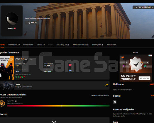İLK MAİLLİ FACEİT 8LVL VE 11MADALYALI MAİNLİK