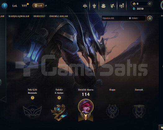 TR Unranked | 2 Kostüm - 21 Hero | LoL Hesap