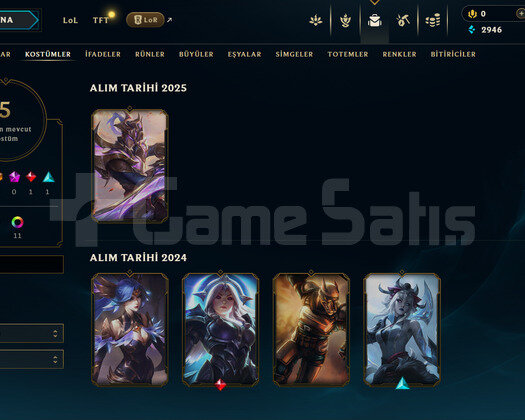 TR Esnek Zümrüt 3 | 5 Kostüm - 22K Mö | LoL Hesap