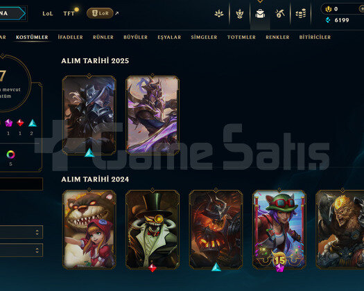 TR Demir 2 | 7 Kostüm - 40 Hero | LoL Hesap