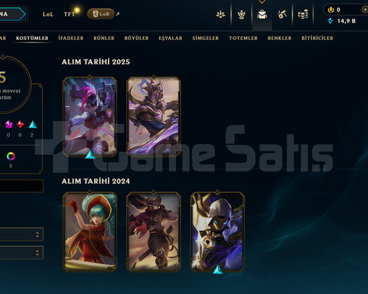 TR 66 WR Zümrüt 2 | 5 Kostüm - 44 Hero | LoL Hesap