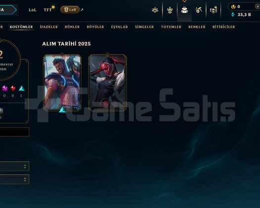 TR Silver 2 | 2 Kostüm - 33K Mö | LoL Hesap