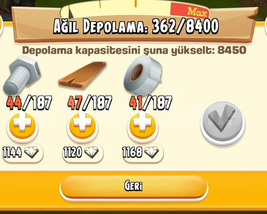 90 LVL 8400 AGİL 5100 AMBAR DEPOLU OYUN