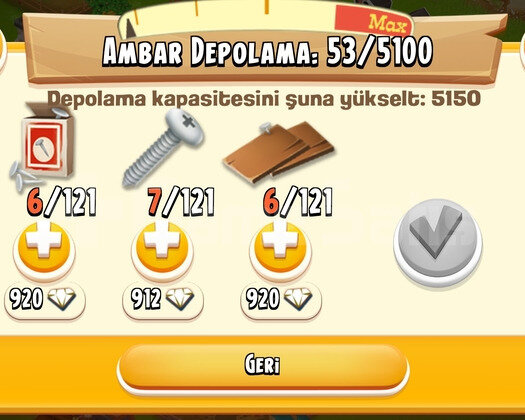 90 LVL 8400 AGİL 5100 AMBAR DEPOLU OYUN